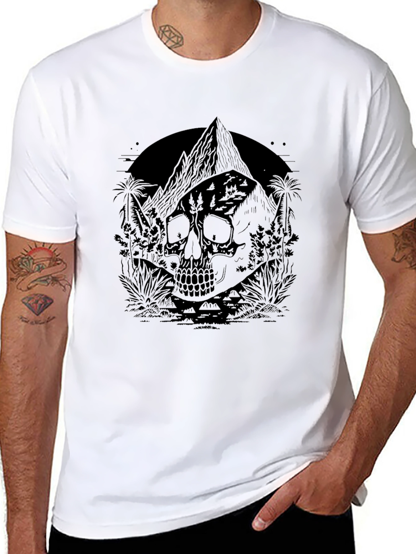 Skull Mountain Black T-Shirt