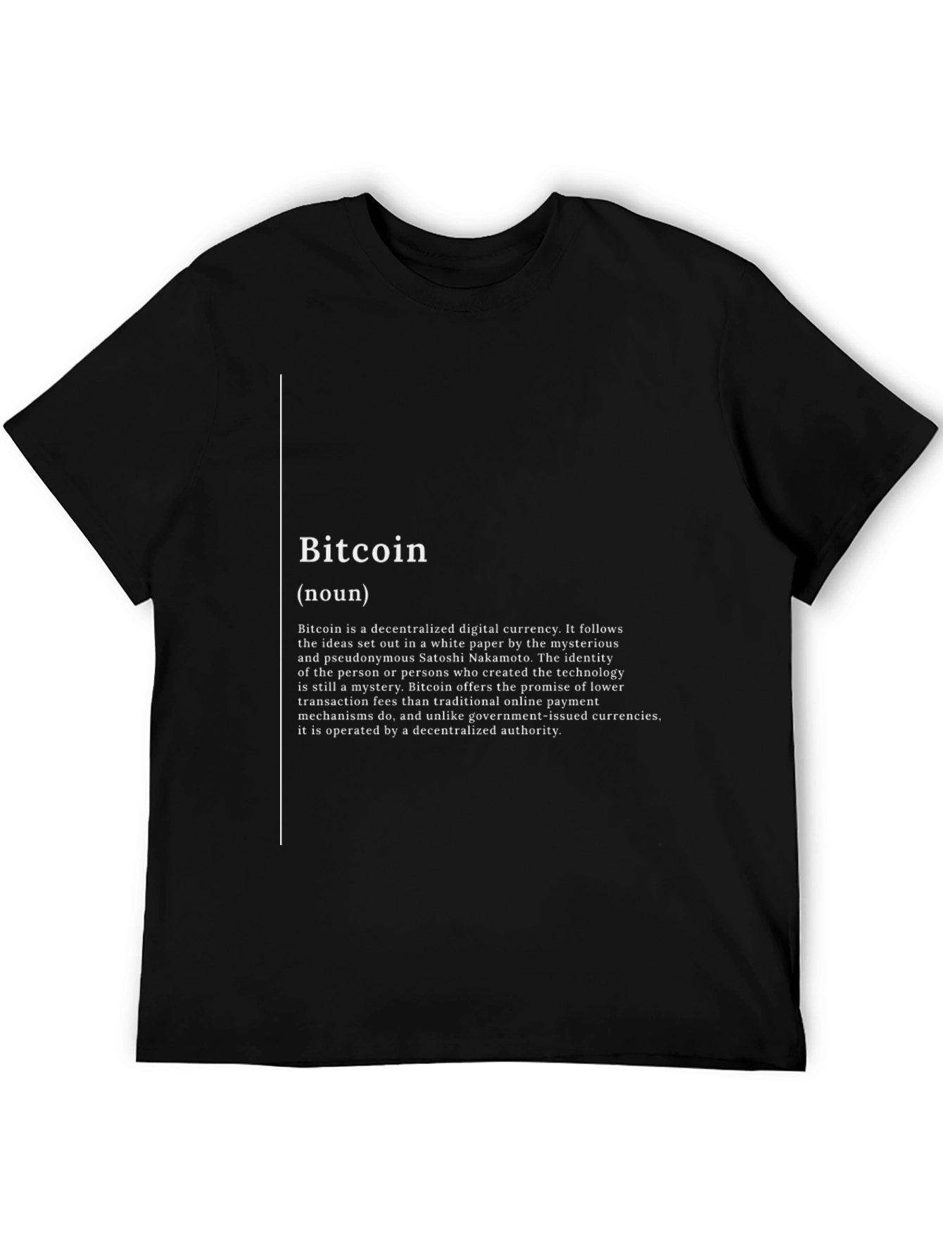 Bitcoin Definition Black T-Shirt