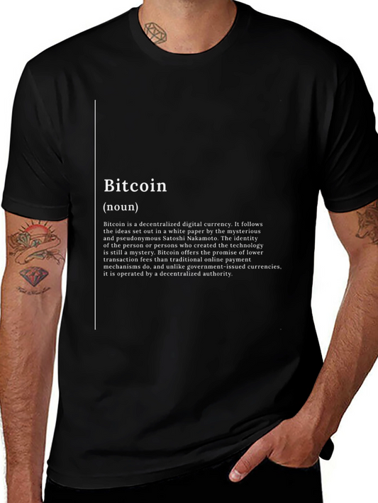 Bitcoin Definition Black T-Shirt