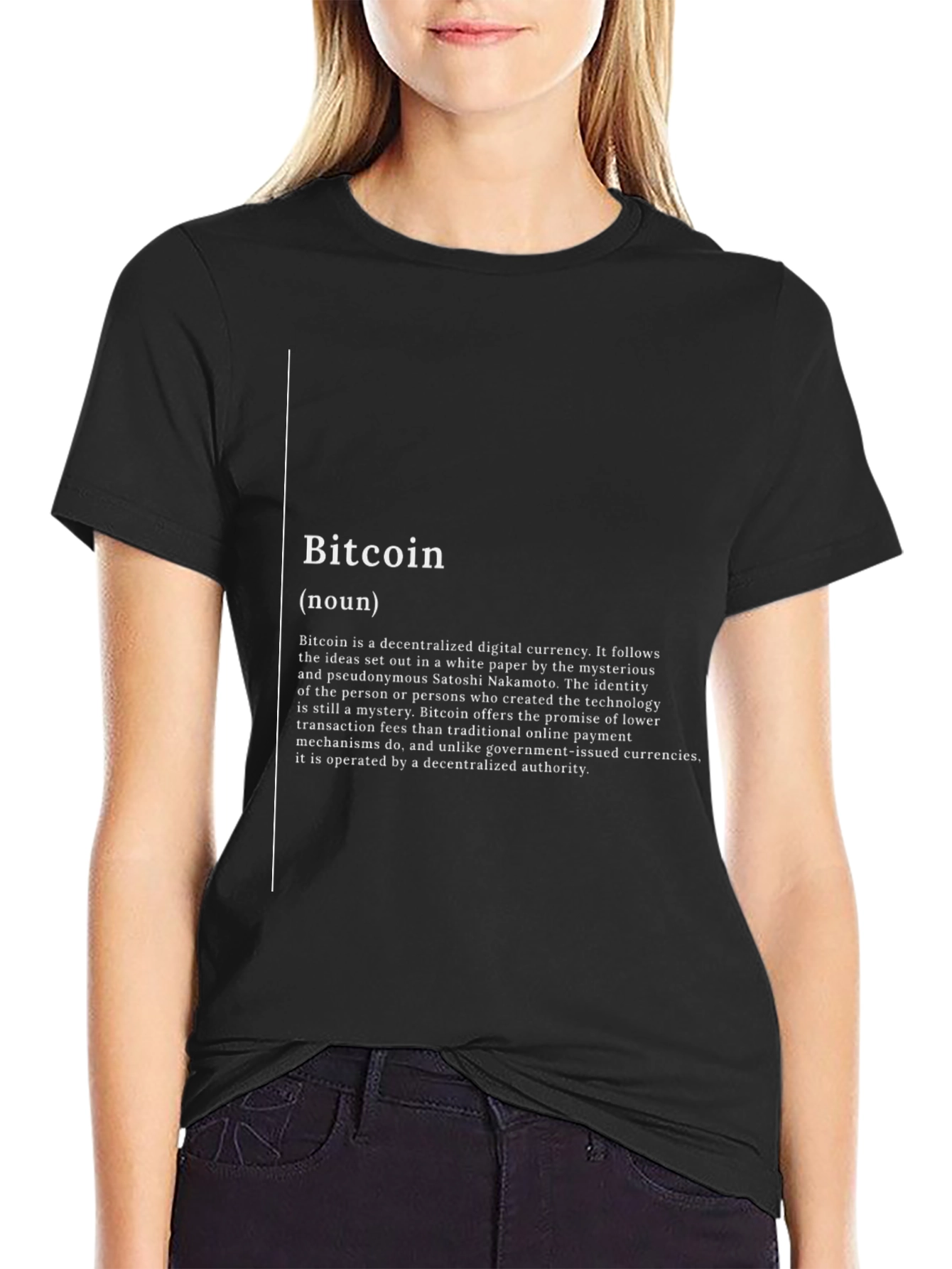 Bitcoin Definition Black T-Shirt