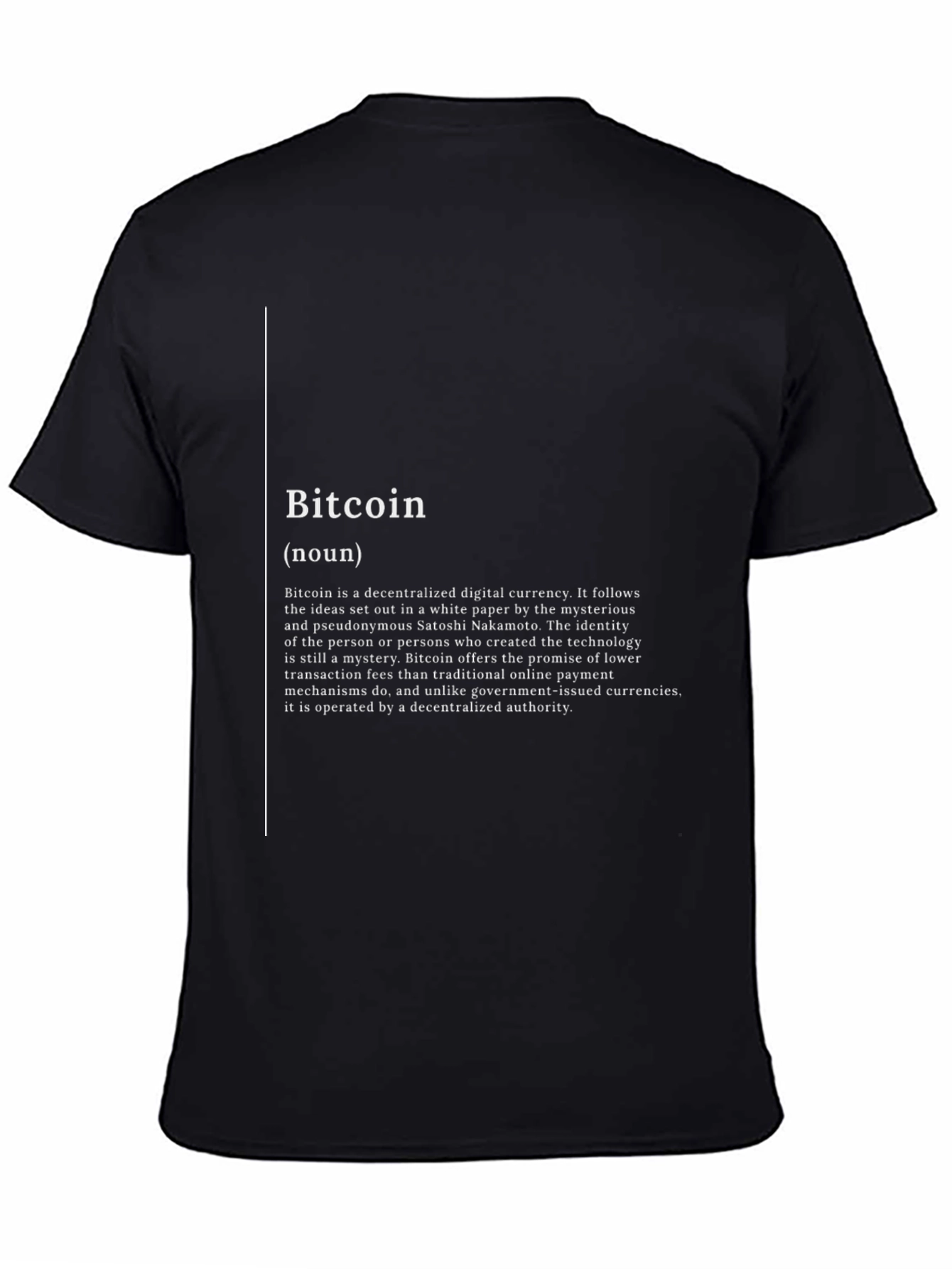 Bitcoin Definition Black T-Shirt