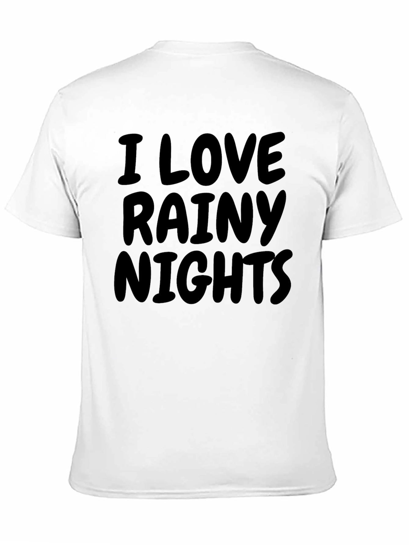 I Love Rainy Nights Graphic Tee - Black