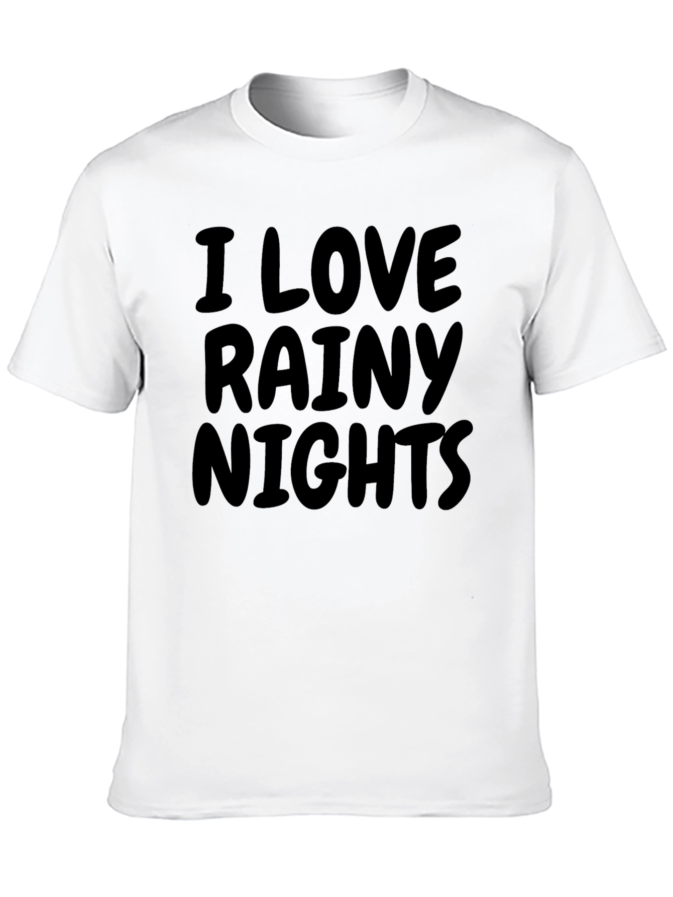 I Love Rainy Nights Graphic Tee - Black