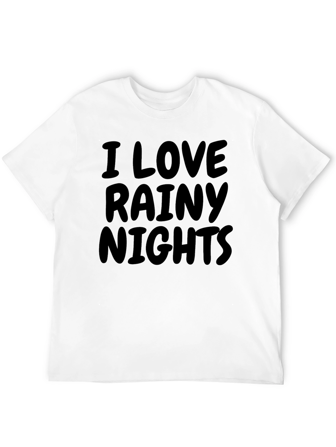 I Love Rainy Nights Graphic Tee - Black