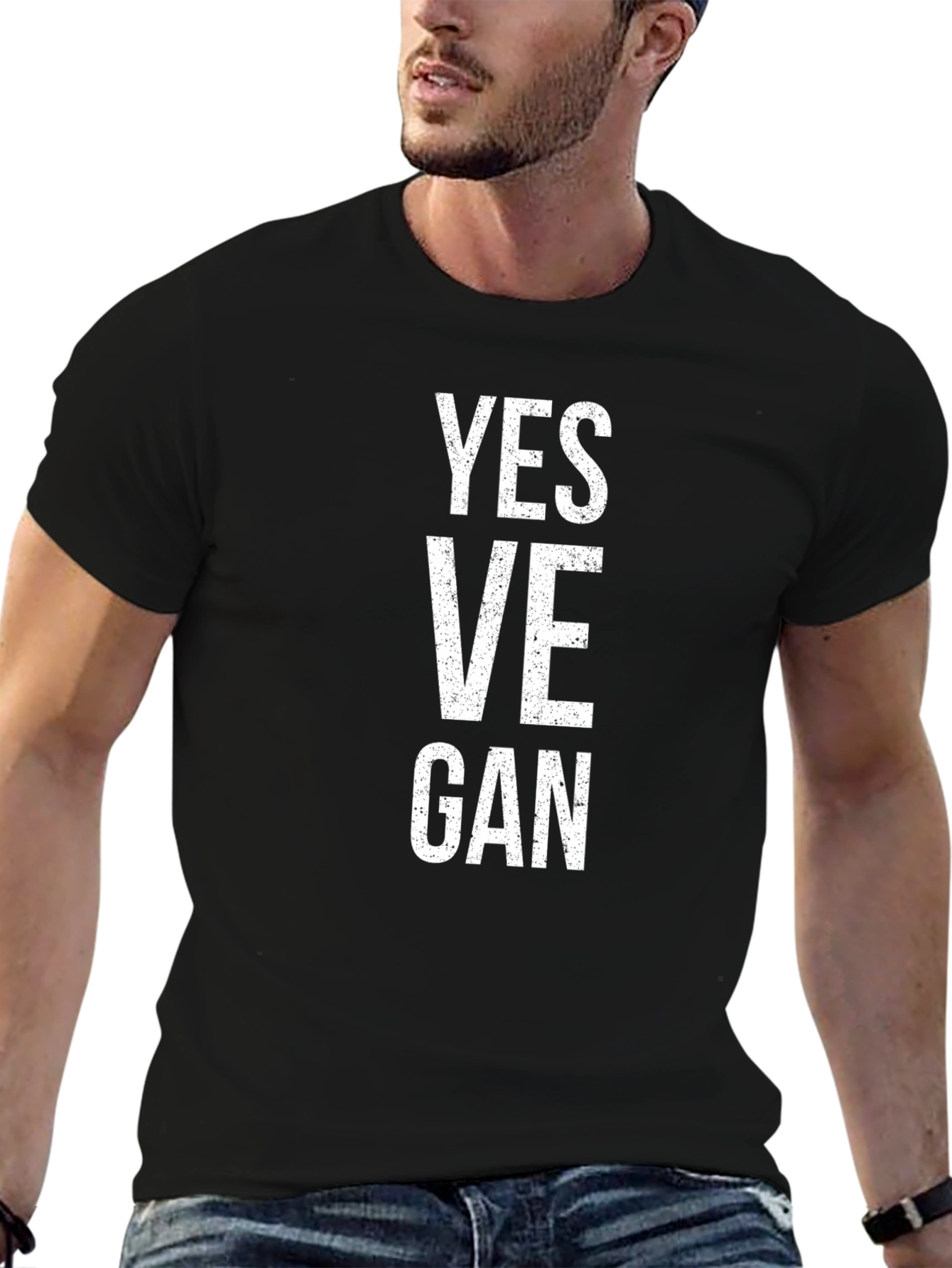 Yes Vegan T-Shirt - Unisex Black Tee
