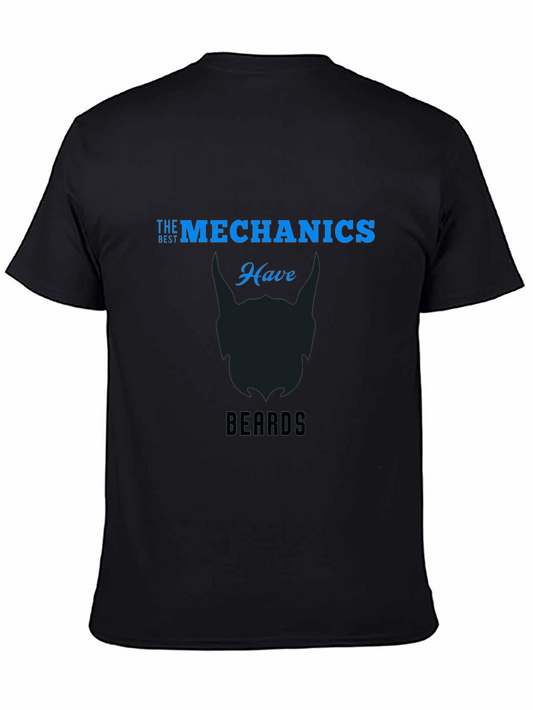 Mechanics with Beards Black T-Shirt