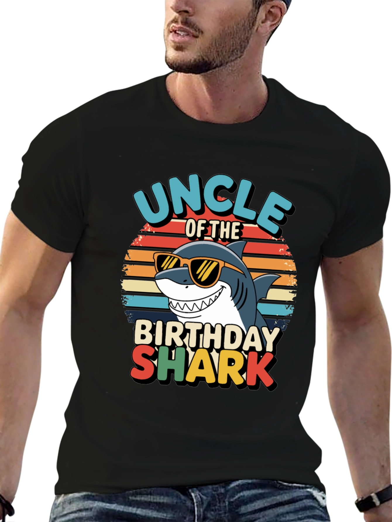 Uncle of the Birthday Shark T-Shirt