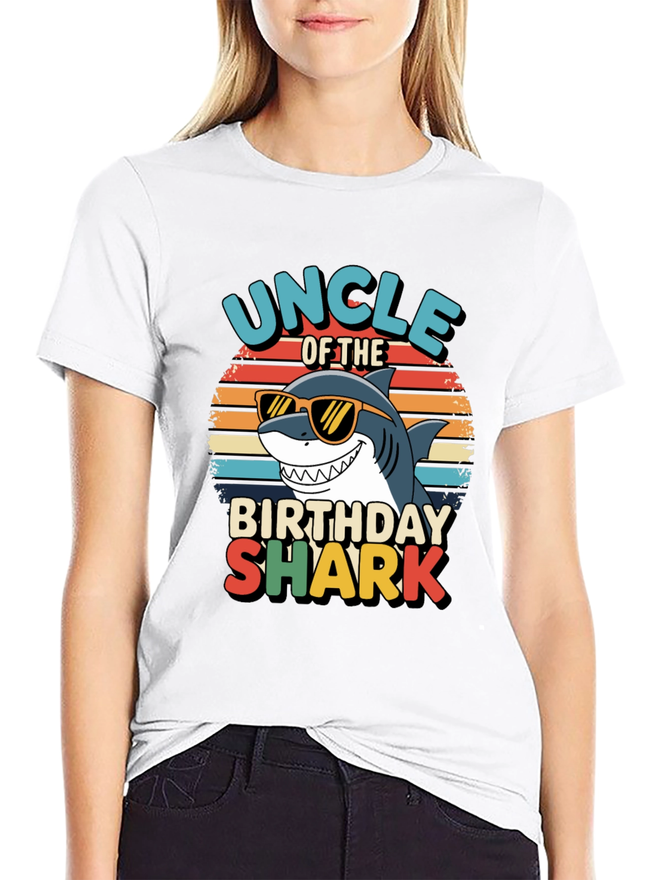 Uncle of the Birthday Shark T-Shirt