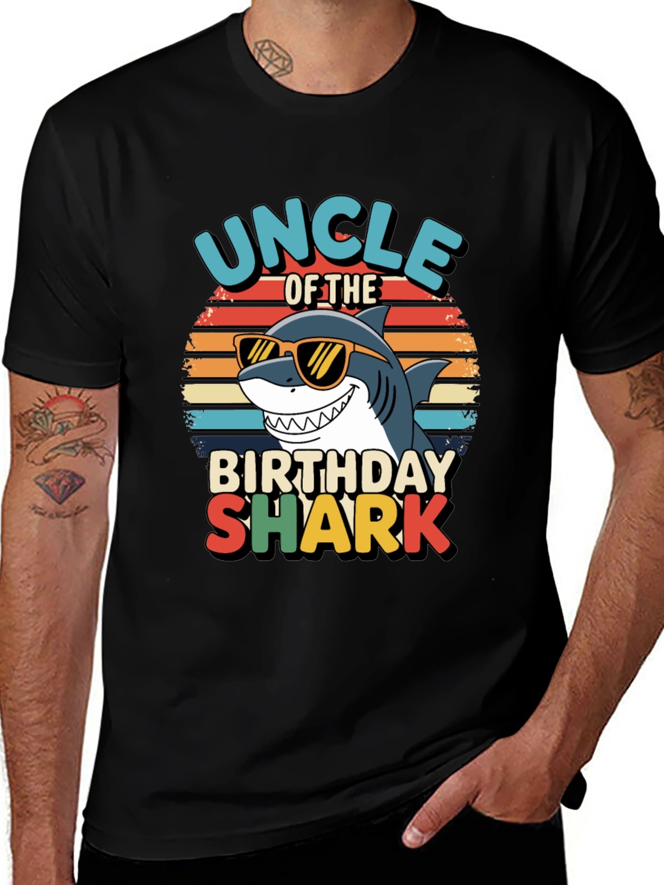 Uncle of the Birthday Shark T-Shirt
