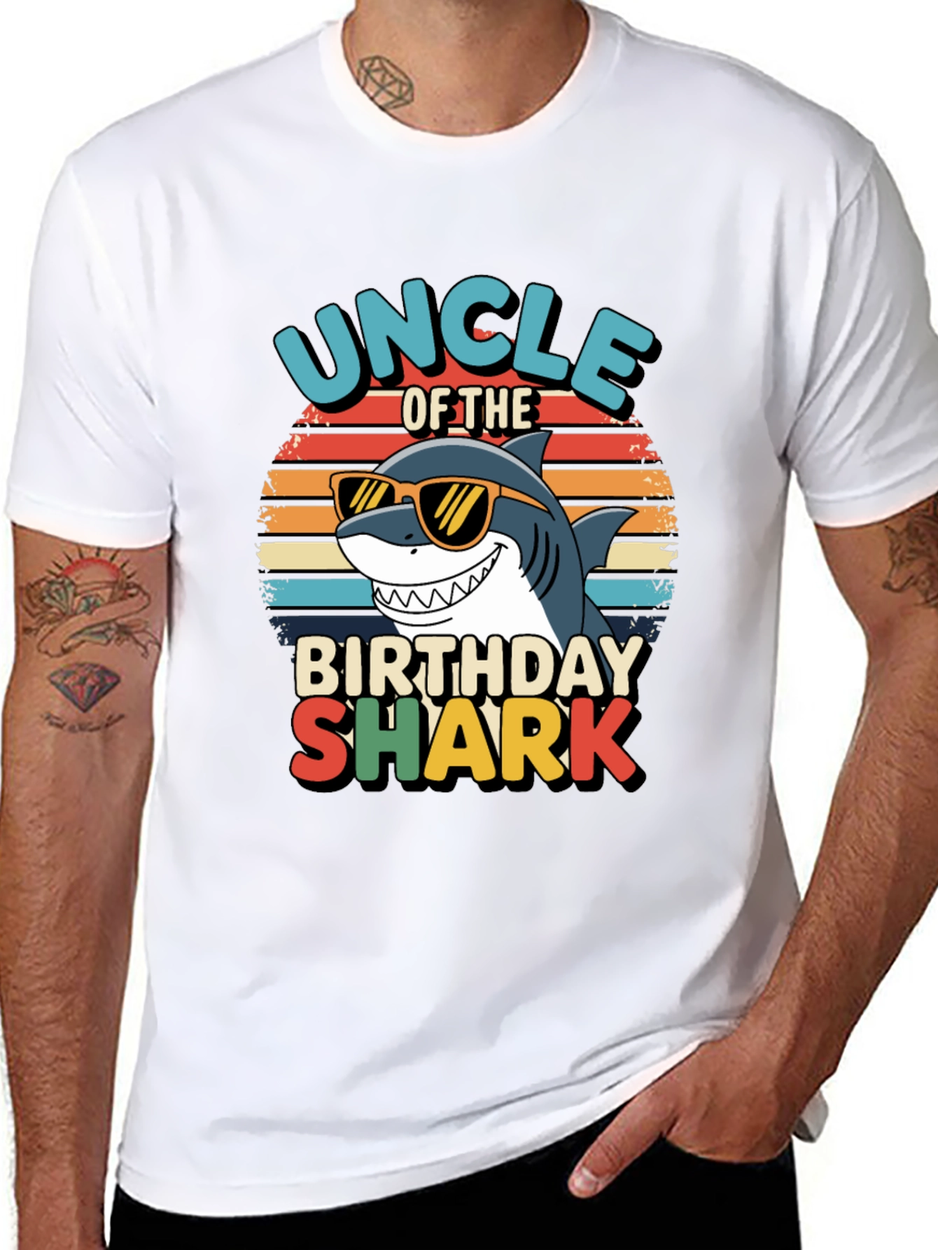 Uncle of the Birthday Shark T-Shirt