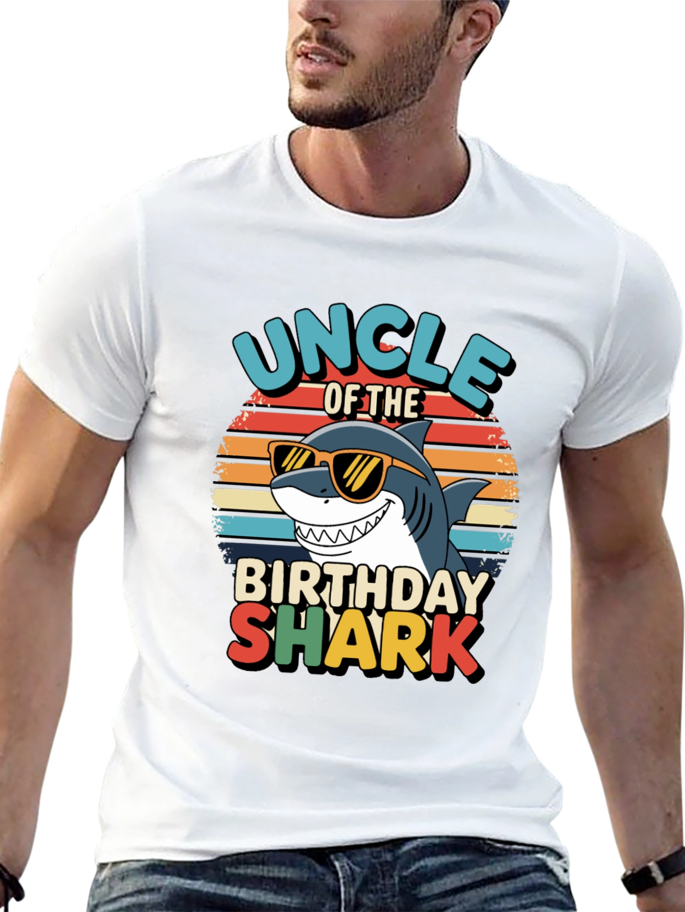 Uncle of the Birthday Shark T-Shirt
