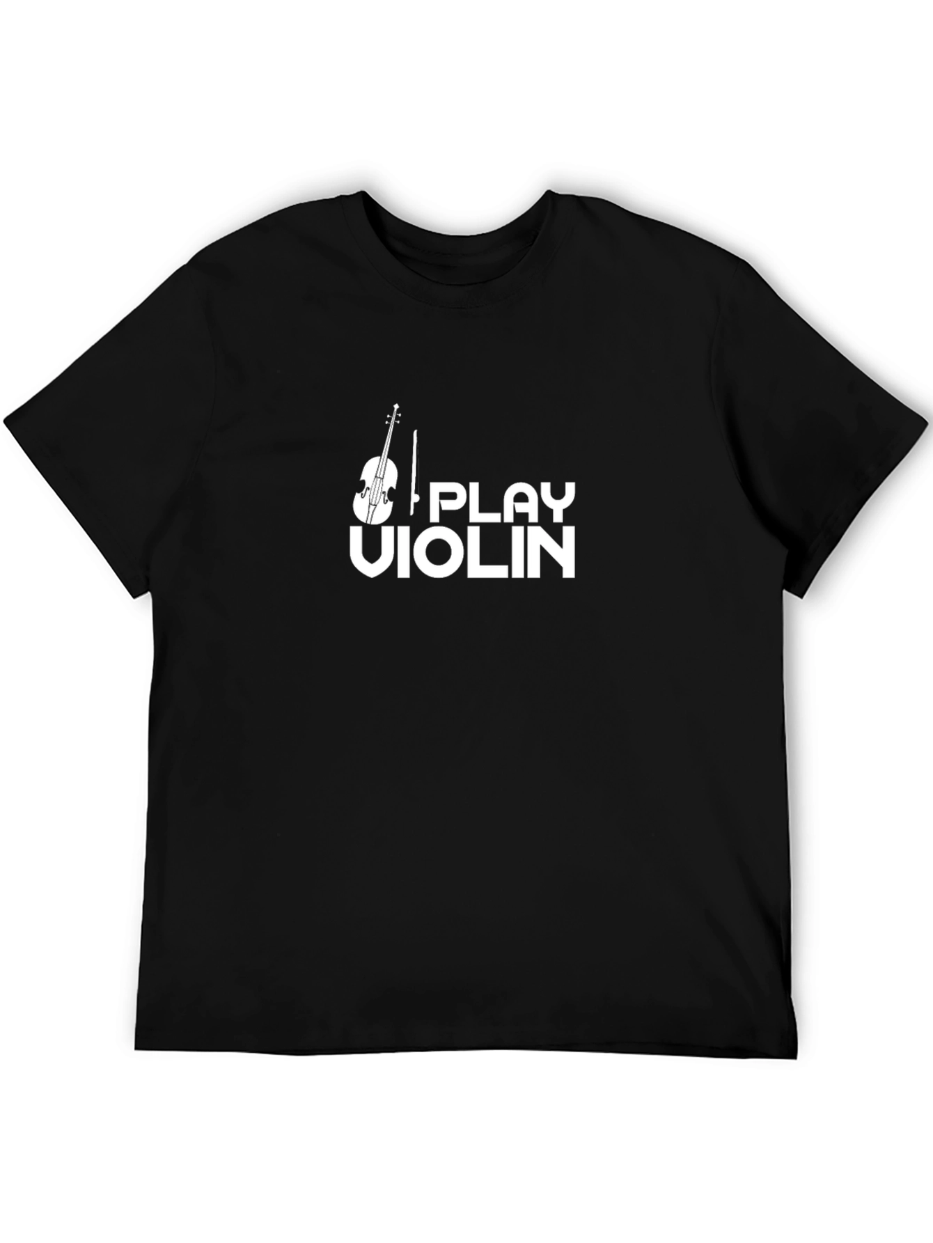 Play Violin T-Shirt - Black Musical Design