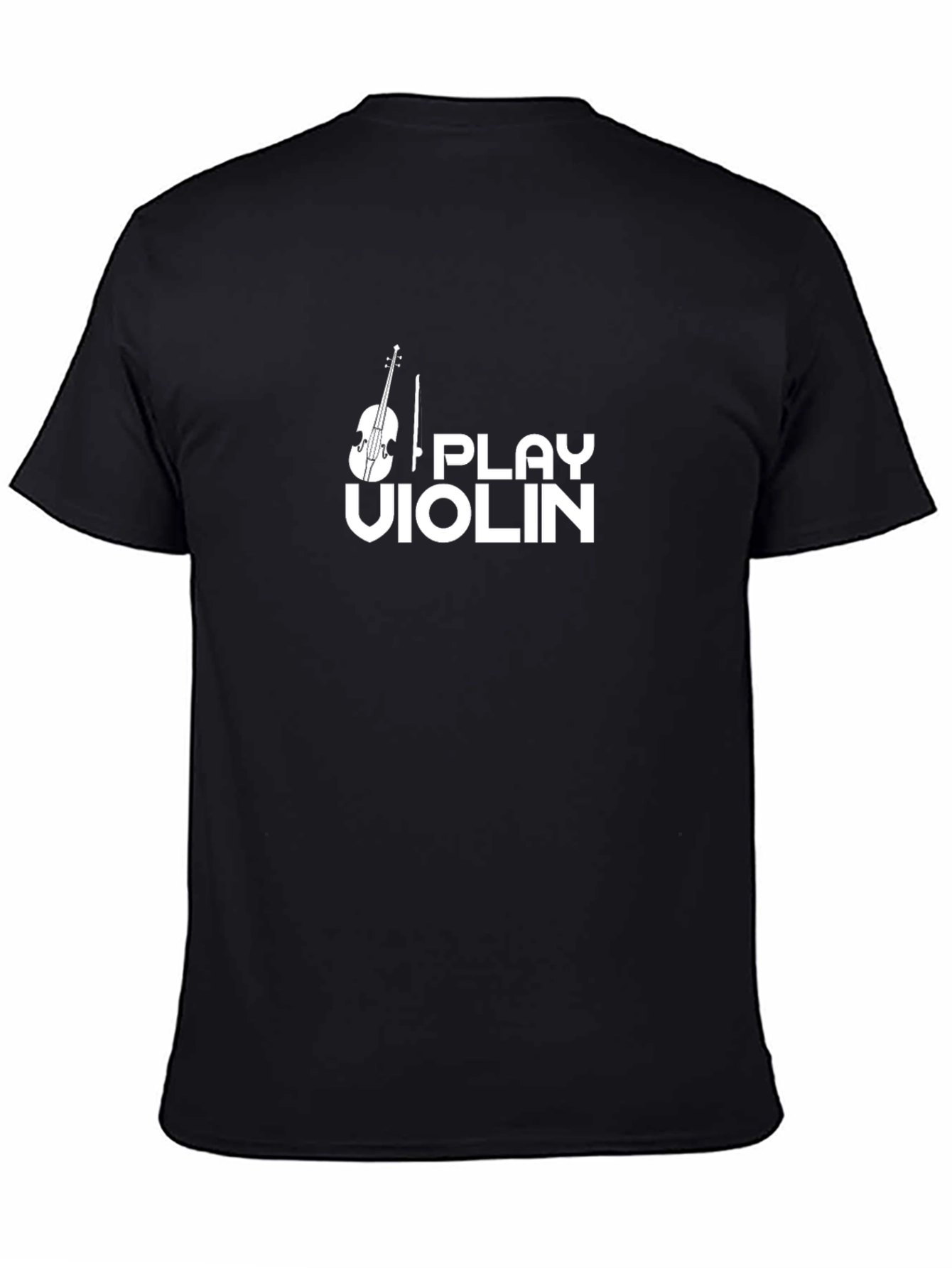 Play Violin T-Shirt - Black Musical Design