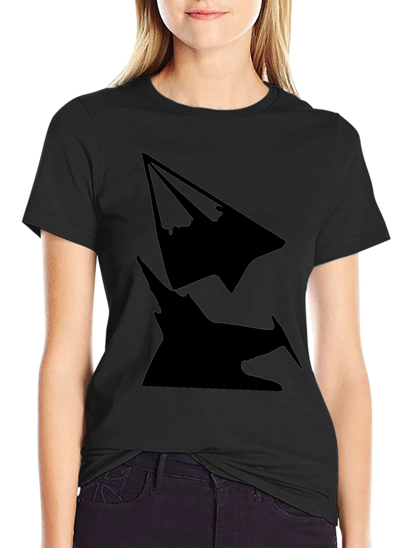 Silhouette Graphic Tee - Modern Mens Black T-Shirt