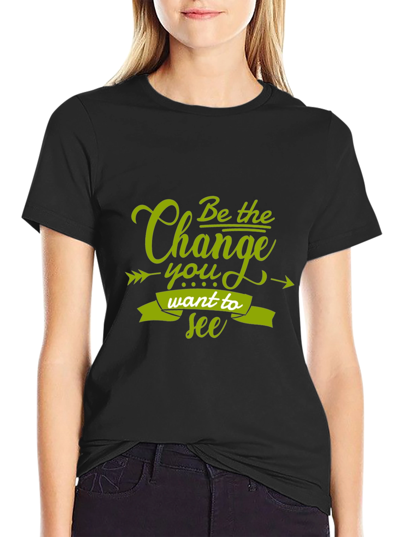Be the Change Black Graphic Tee