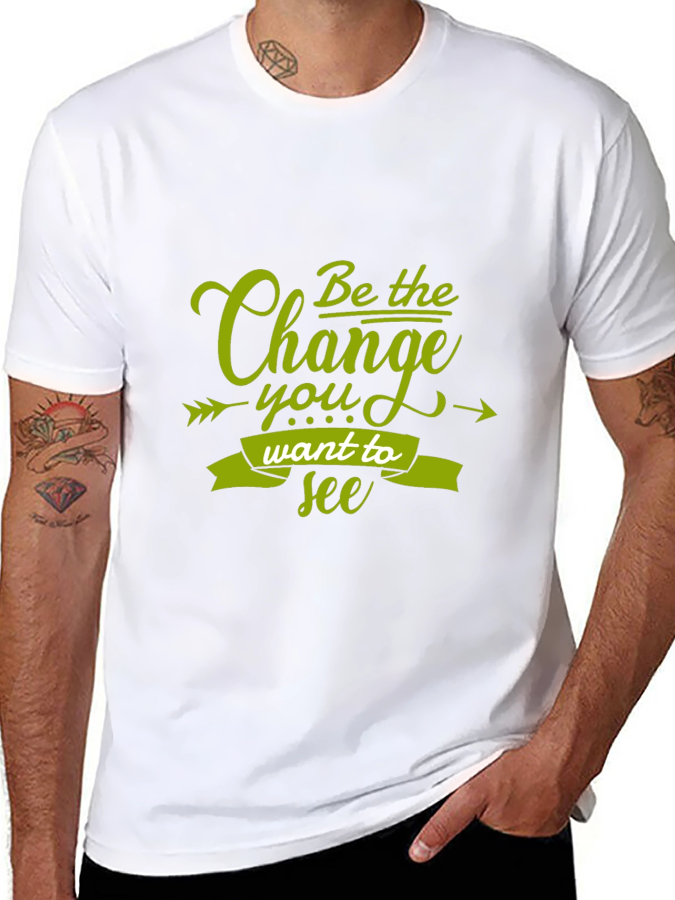 Be the Change Black Graphic Tee