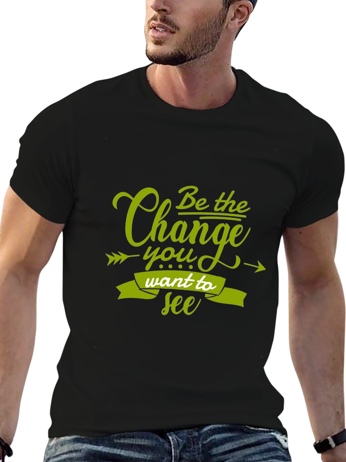 Be the Change Black Graphic Tee