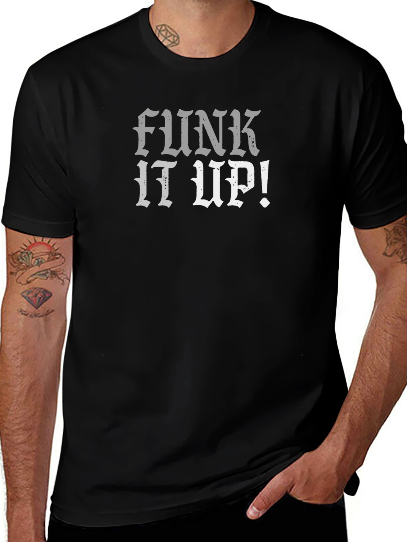 Funk It Up! Graphic Print Crew Neck T-Shirt
