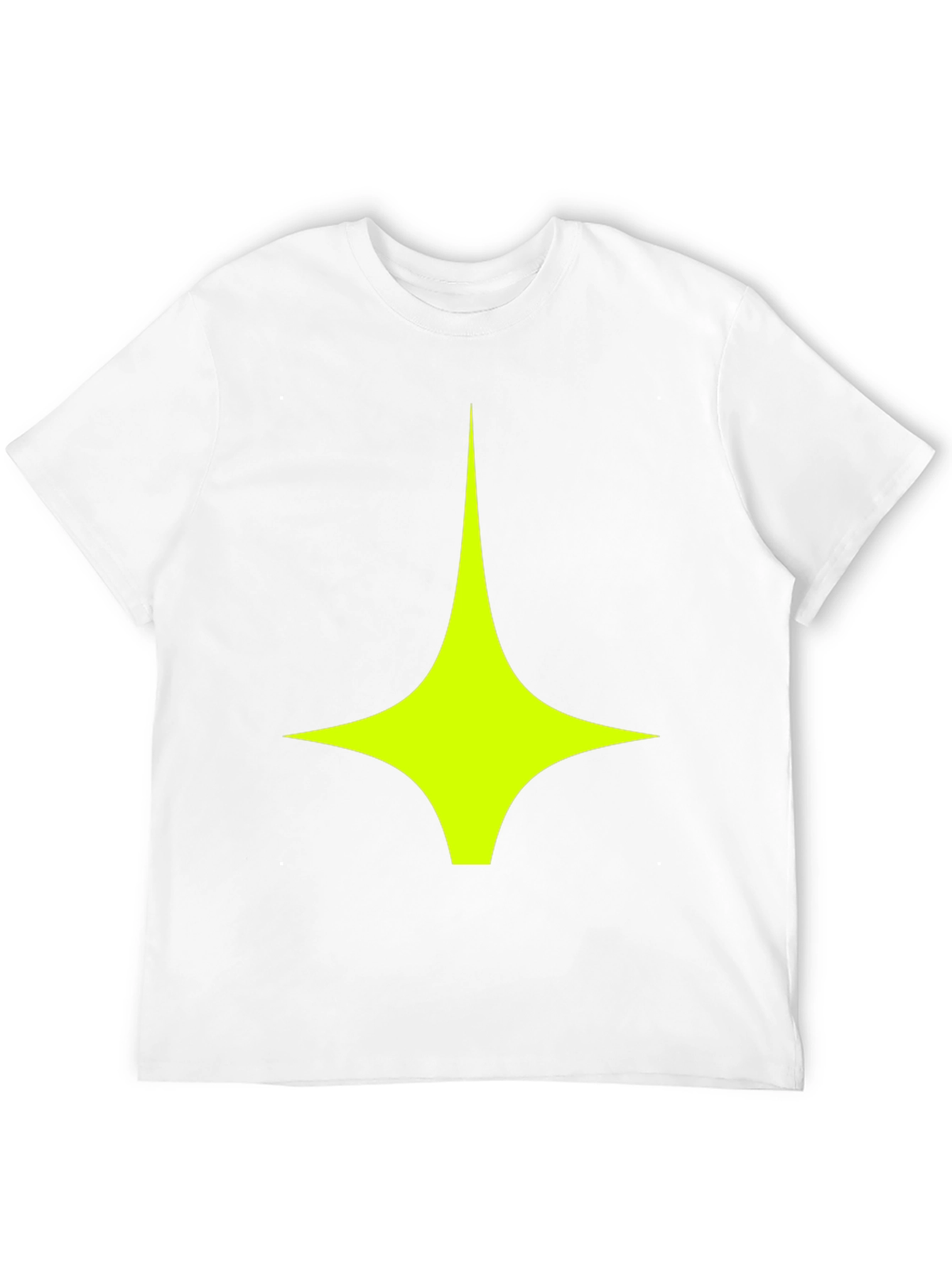Modern Graphic Tee: Black Shirt with Geometric Star Design