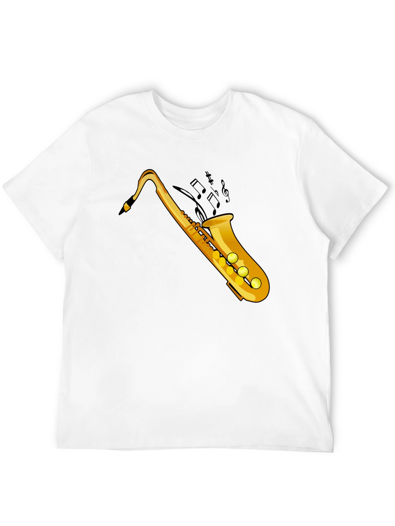 Cool Saxophone Graphic Tee - Black