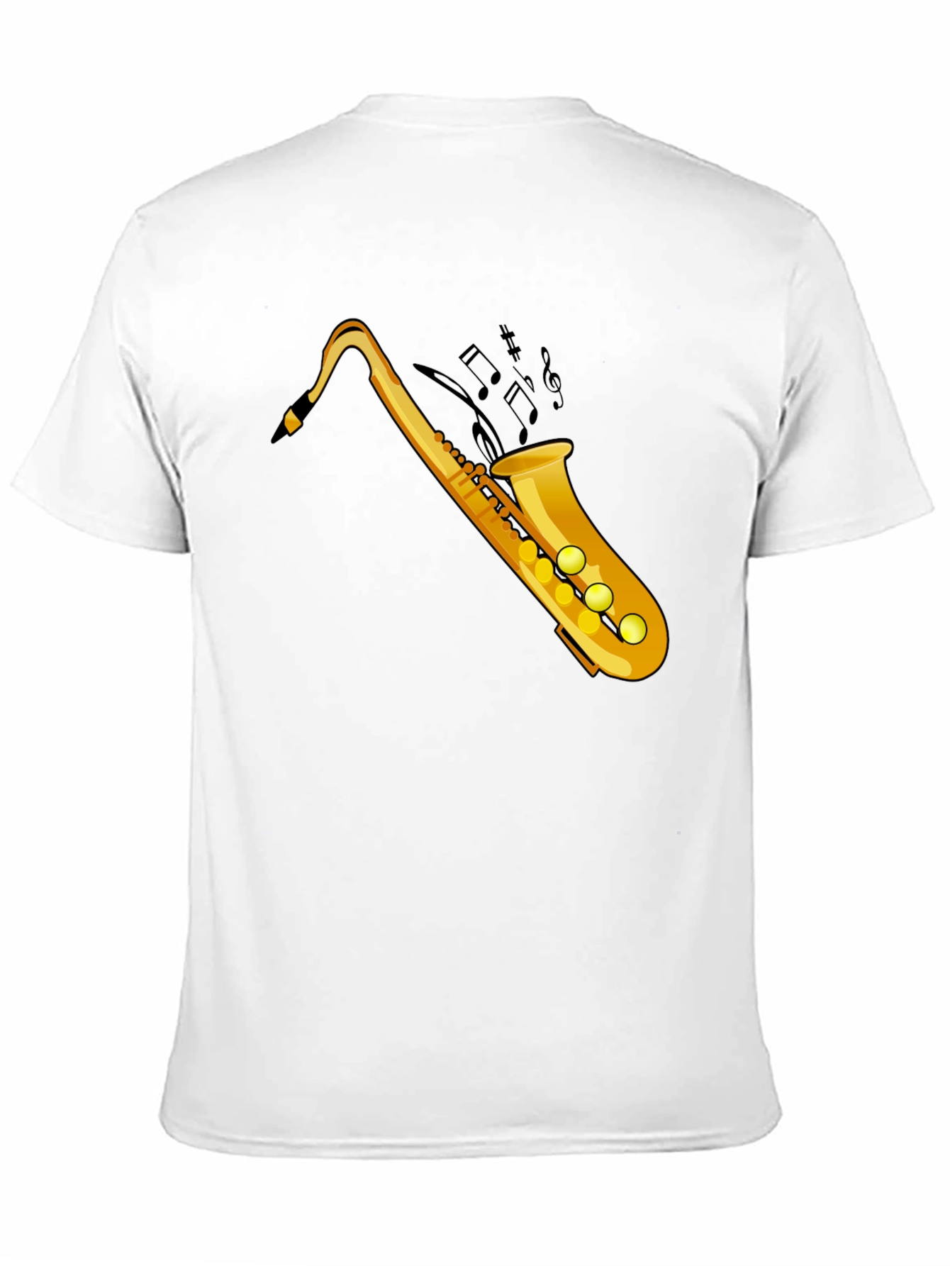 Cool Saxophone Graphic Tee - Black