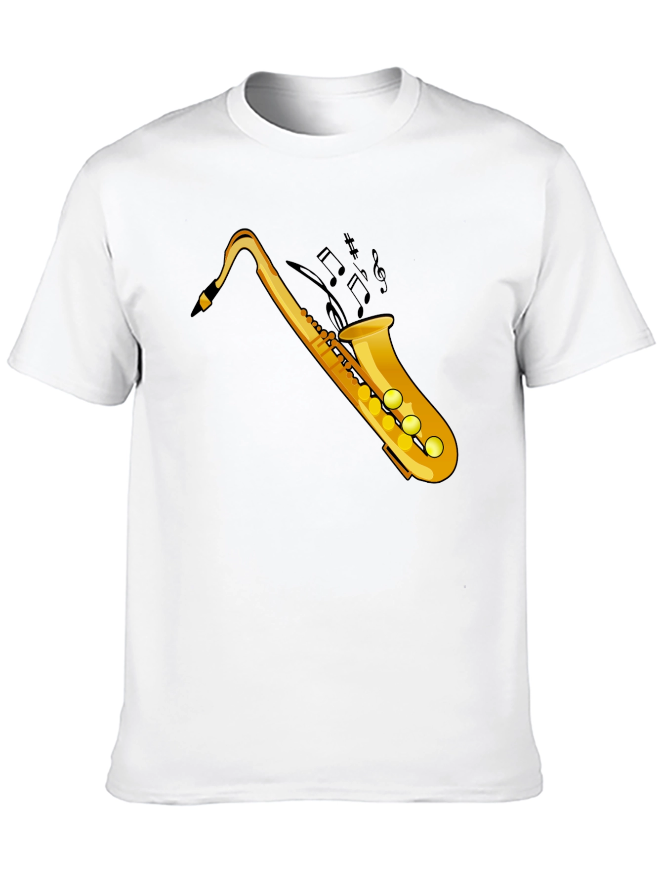 Cool Saxophone Graphic Tee - Black