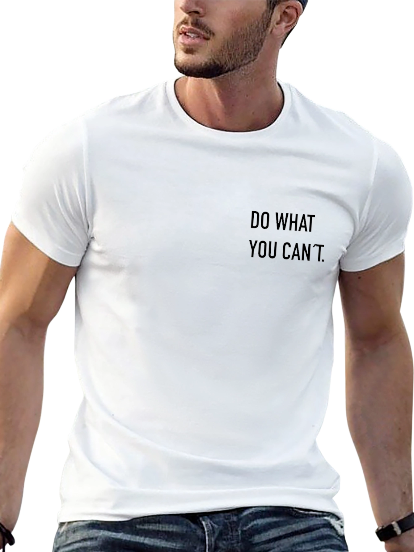 Motivational Black Tee - Do What You Cant