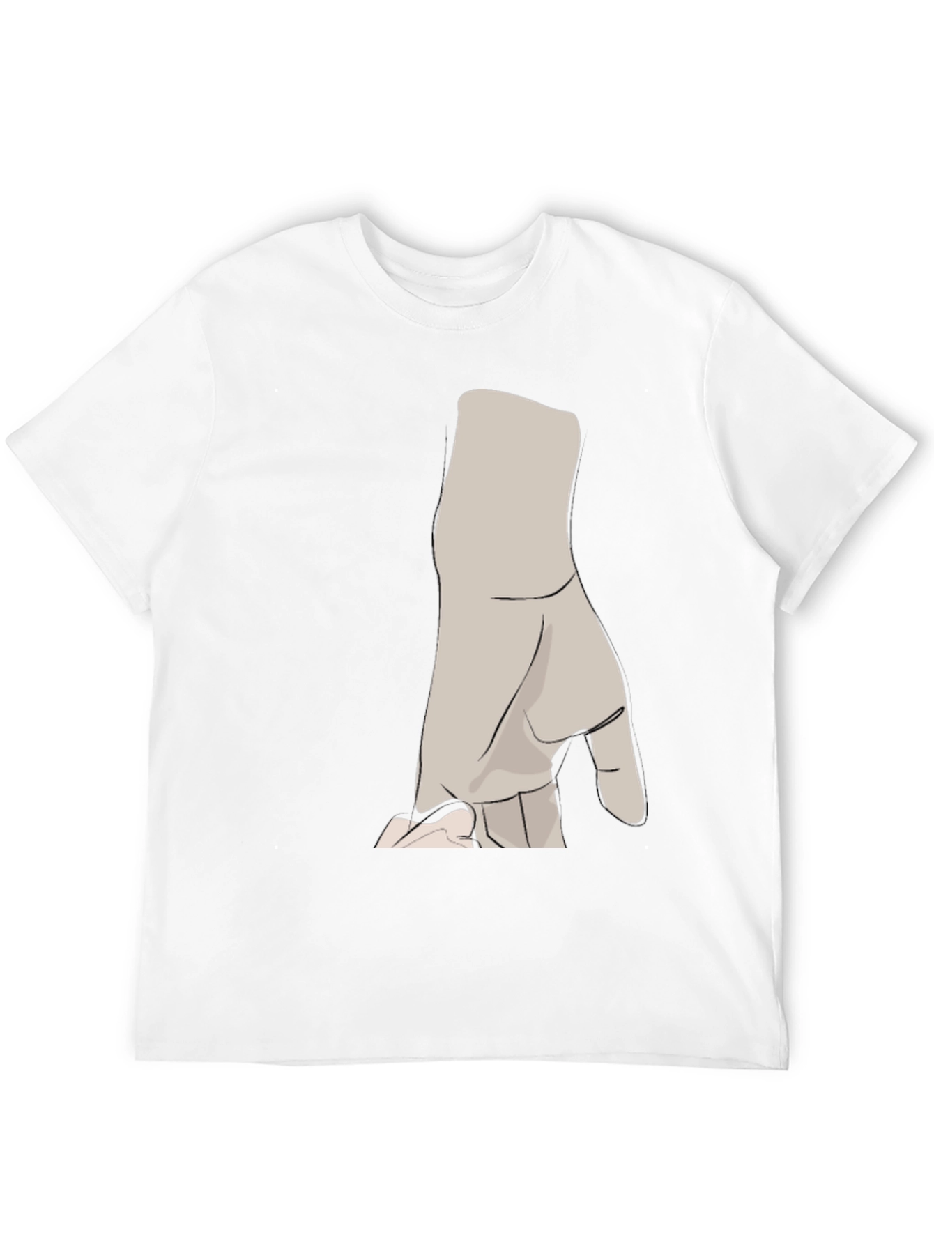 Modern Hand Graphic Black T-Shirt