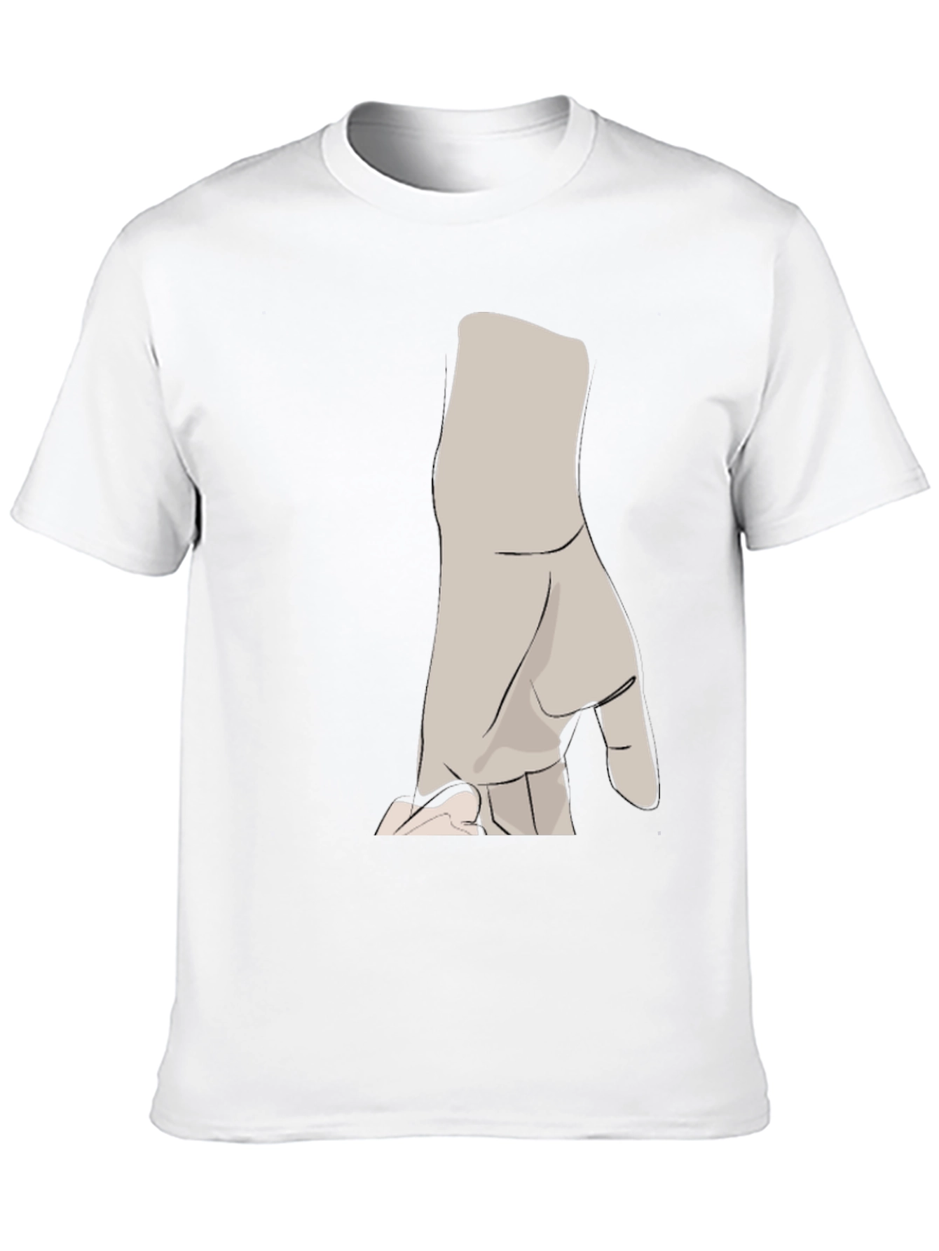 Modern Hand Graphic Black T-Shirt