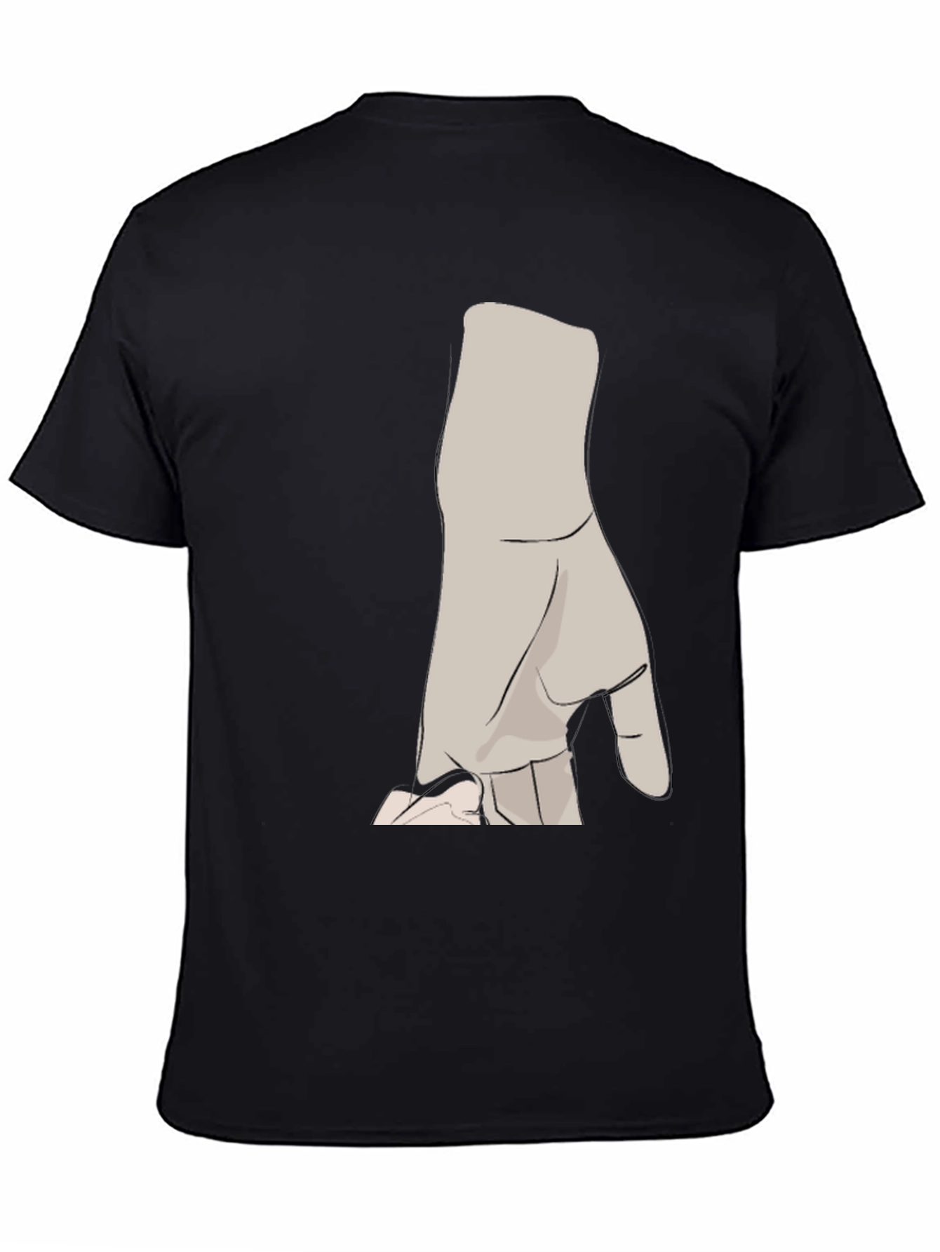 Modern Hand Graphic Black T-Shirt