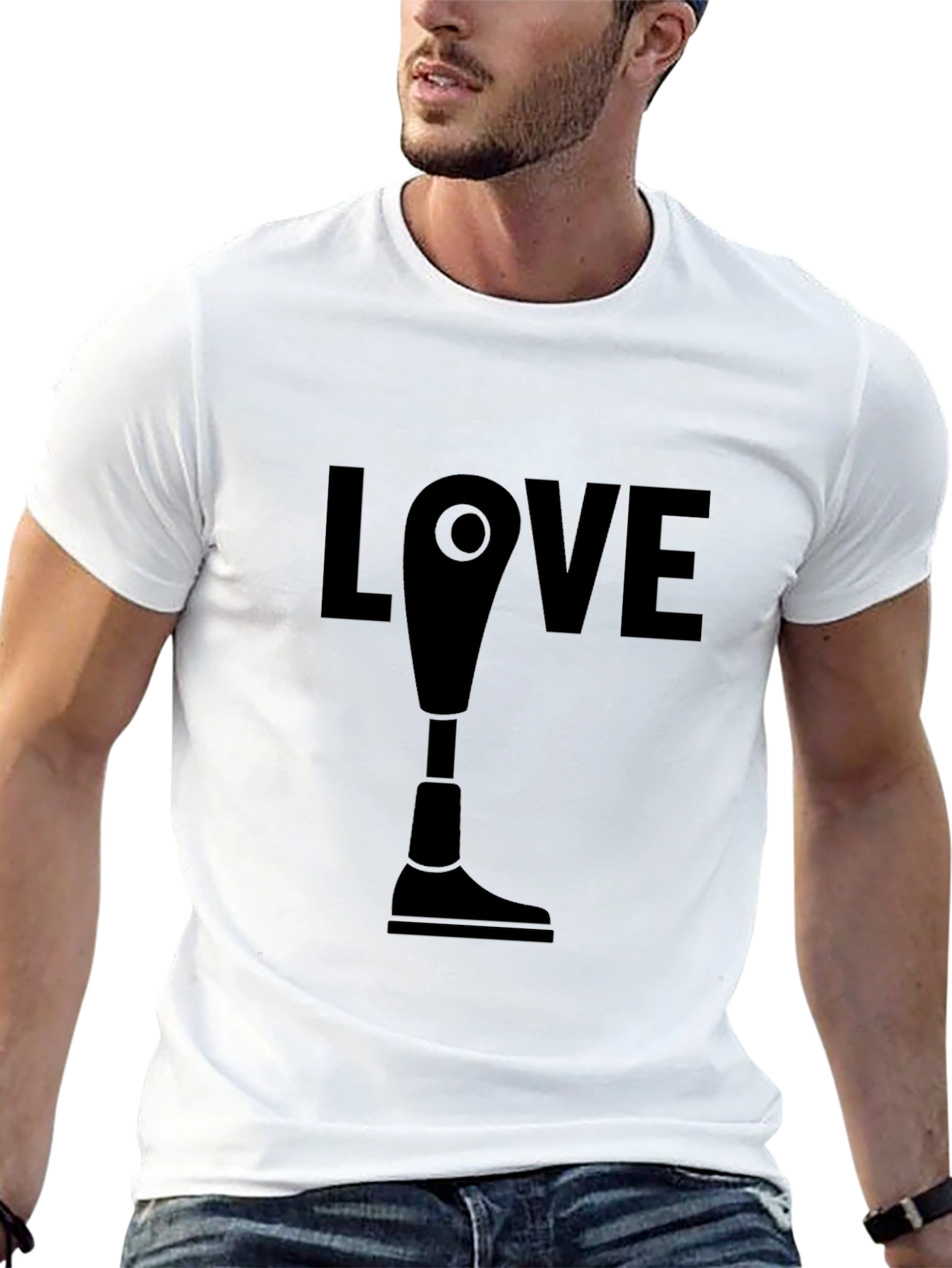Love Prosthetic Leg Graphic T-Shirt