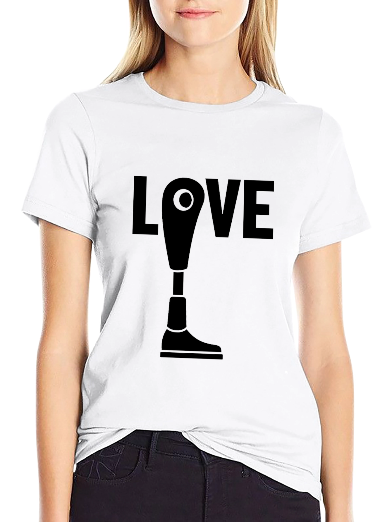 Love Prosthetic Leg Graphic T-Shirt