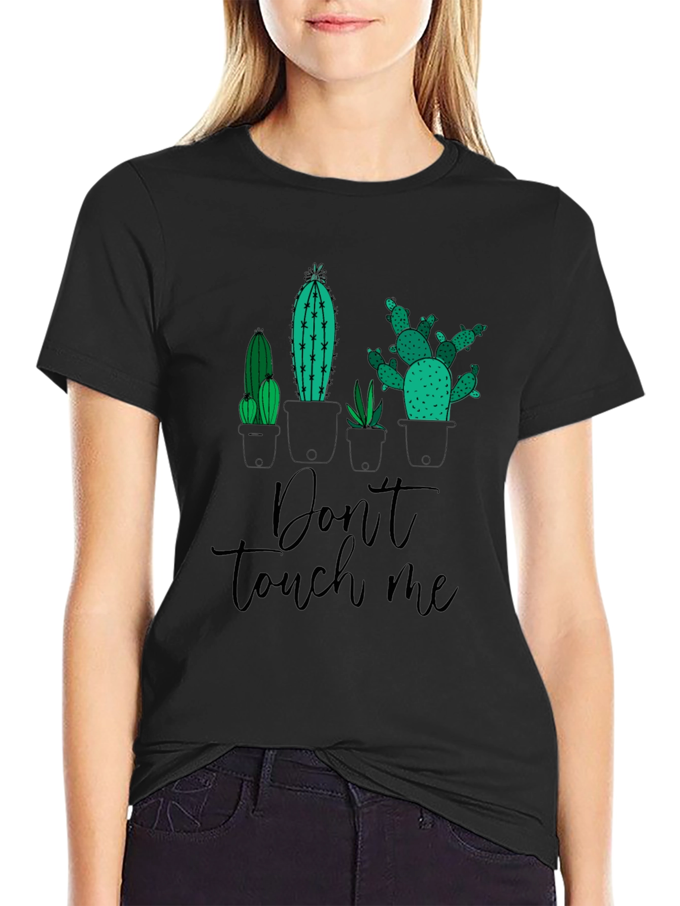 Dont Touch Me Cactus T-Shirt - Graphic Novelty Tee
