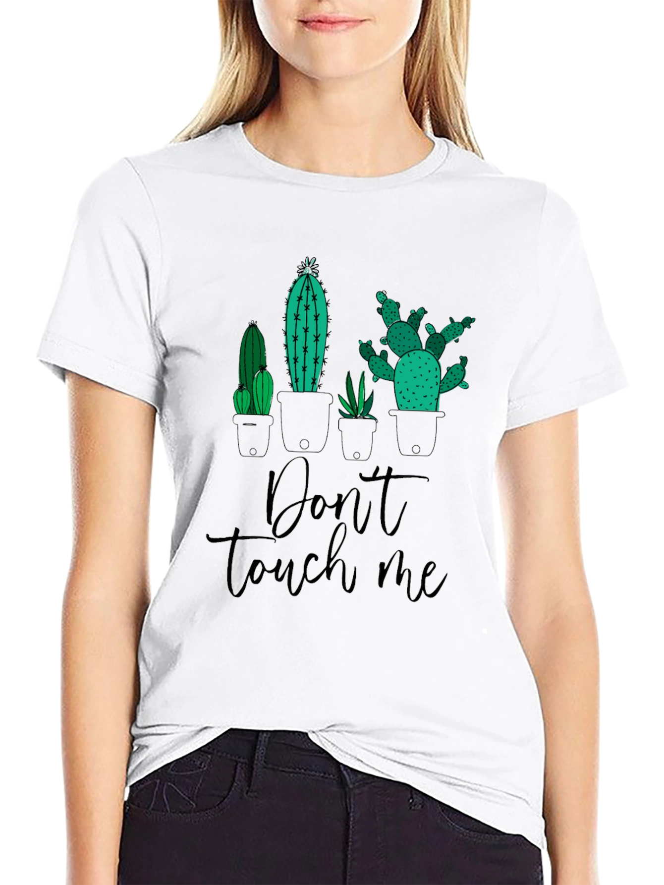 Dont Touch Me Cactus T-Shirt - Graphic Novelty Tee
