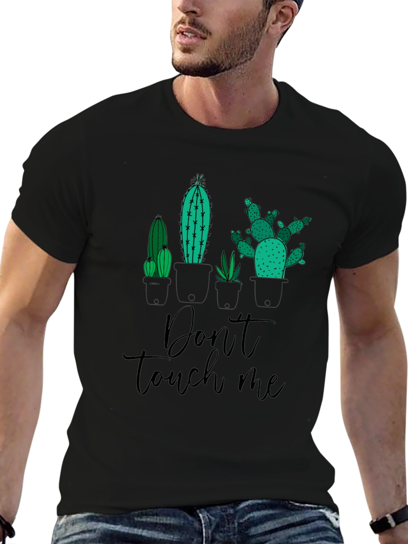 Dont Touch Me Cactus T-Shirt - Graphic Novelty Tee