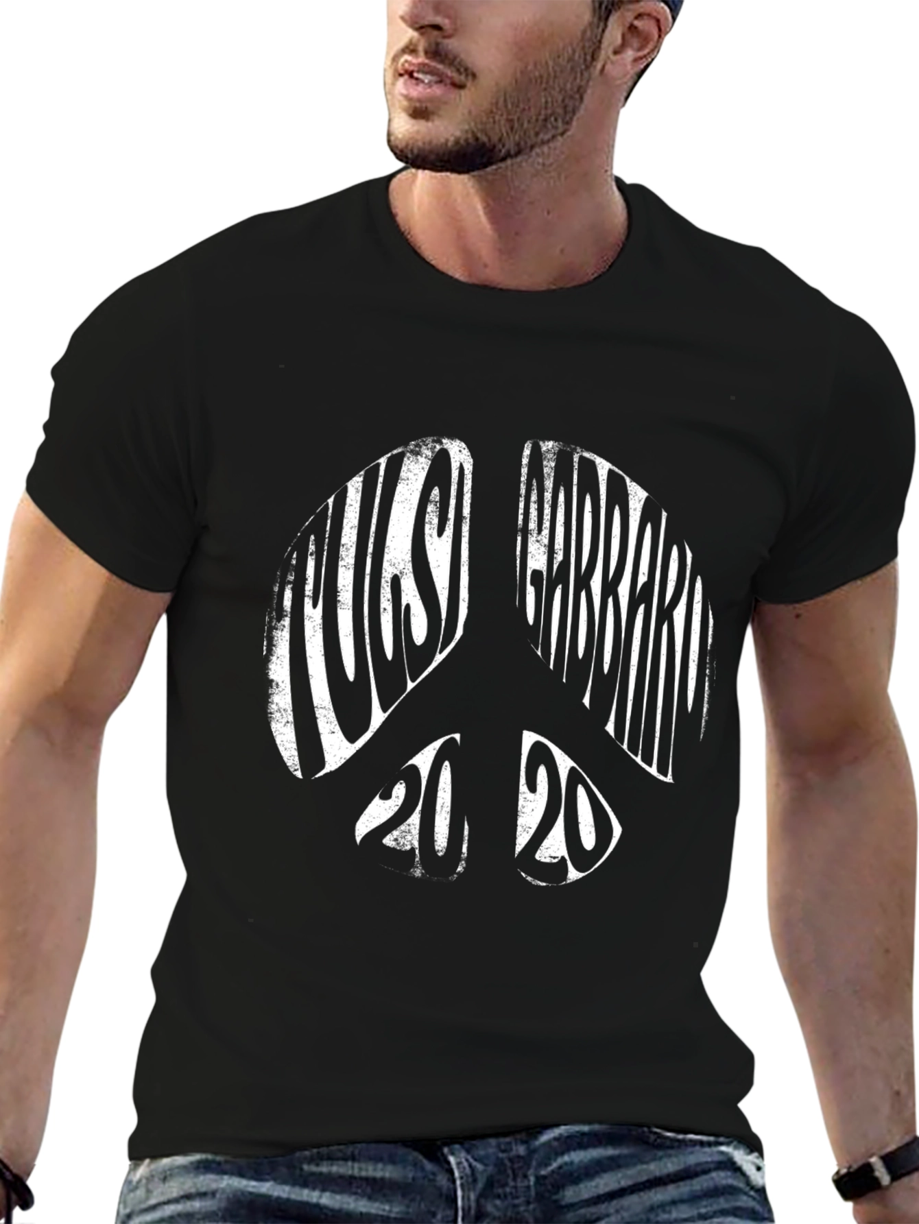 Tulsi Gabbard 2020 Peace Sign Black T-Shirt