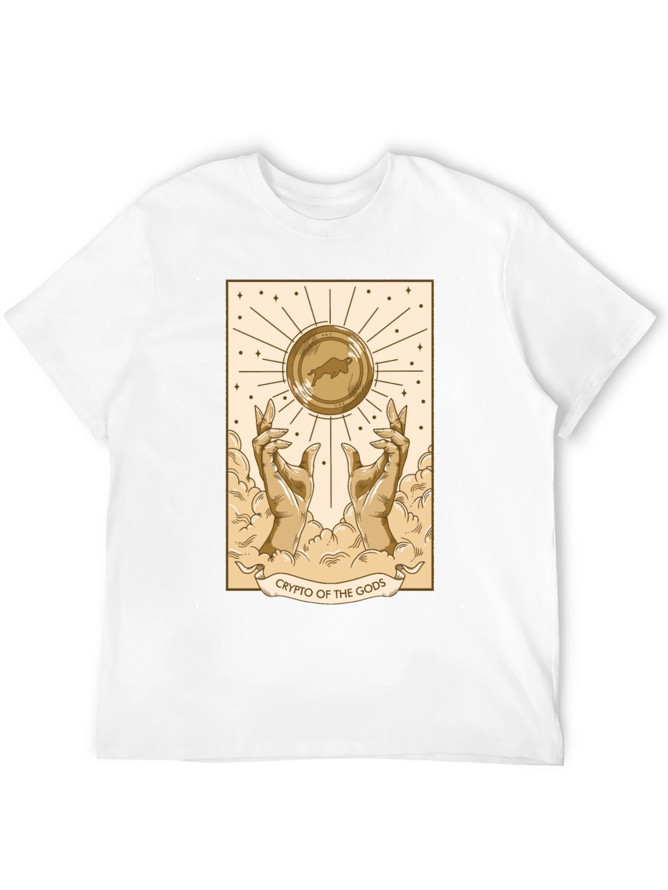 Crypto of the Gods T-Shirt - Bull Coin Design