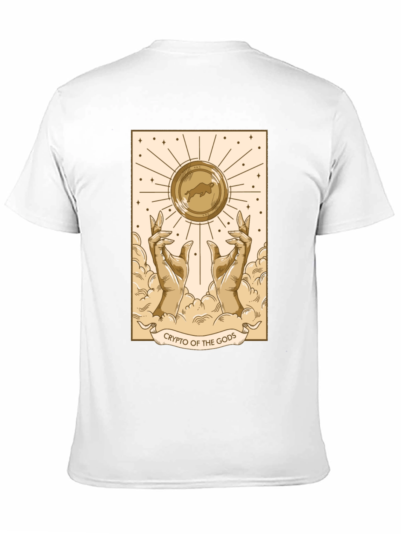Crypto of the Gods T-Shirt - Bull Coin Design