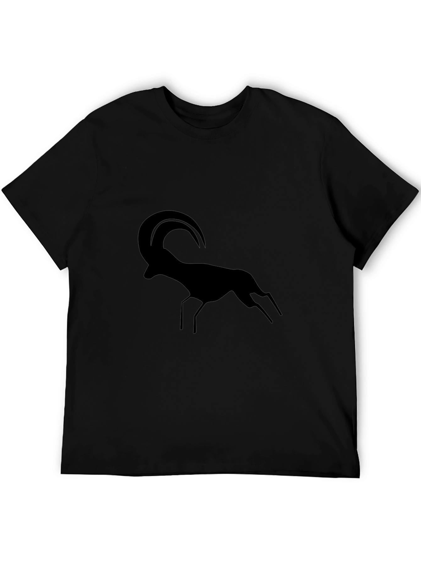 Black T-Shirt with Ram Silhouette