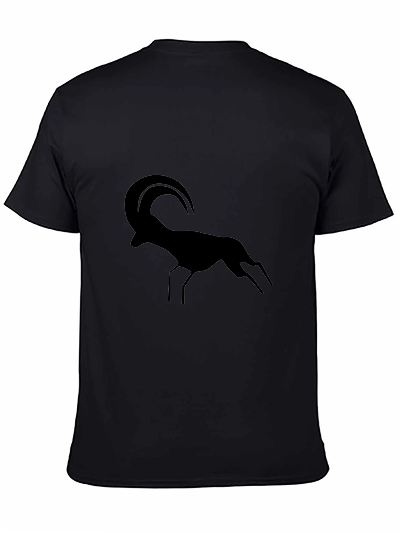 Black T-Shirt with Ram Silhouette