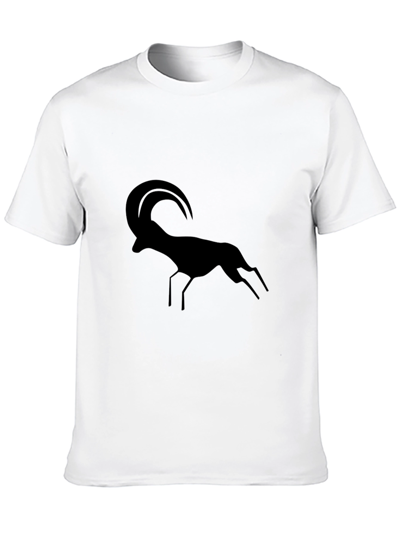Black T-Shirt with Ram Silhouette