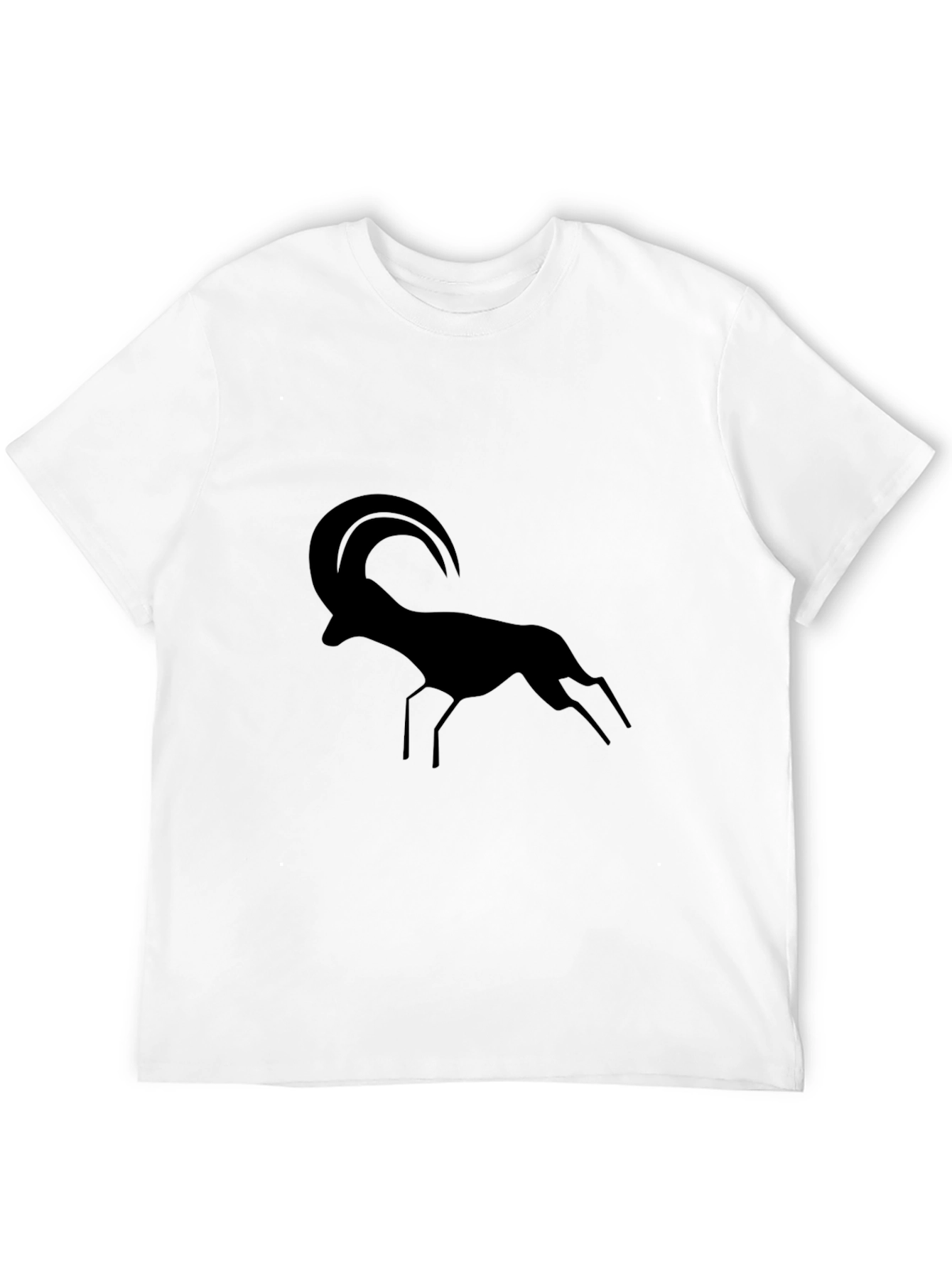 Black T-Shirt with Ram Silhouette