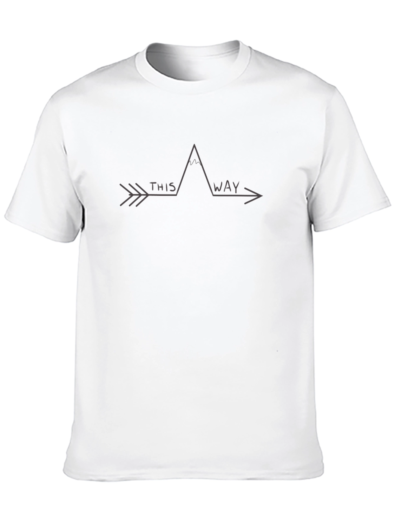 Adventure This Way Arrow Mountain Graphic T-Shirt
