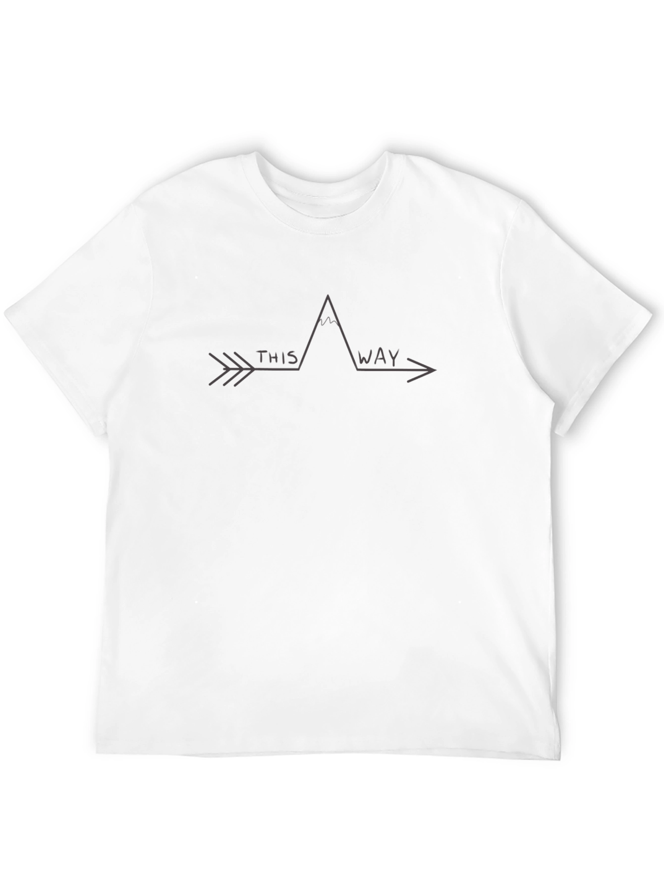 Adventure This Way Arrow Mountain Graphic T-Shirt