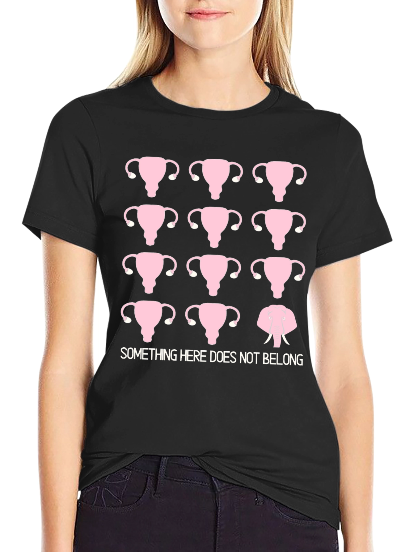 Uterus Elephant T-Shirt: Something Doesnt Belong
