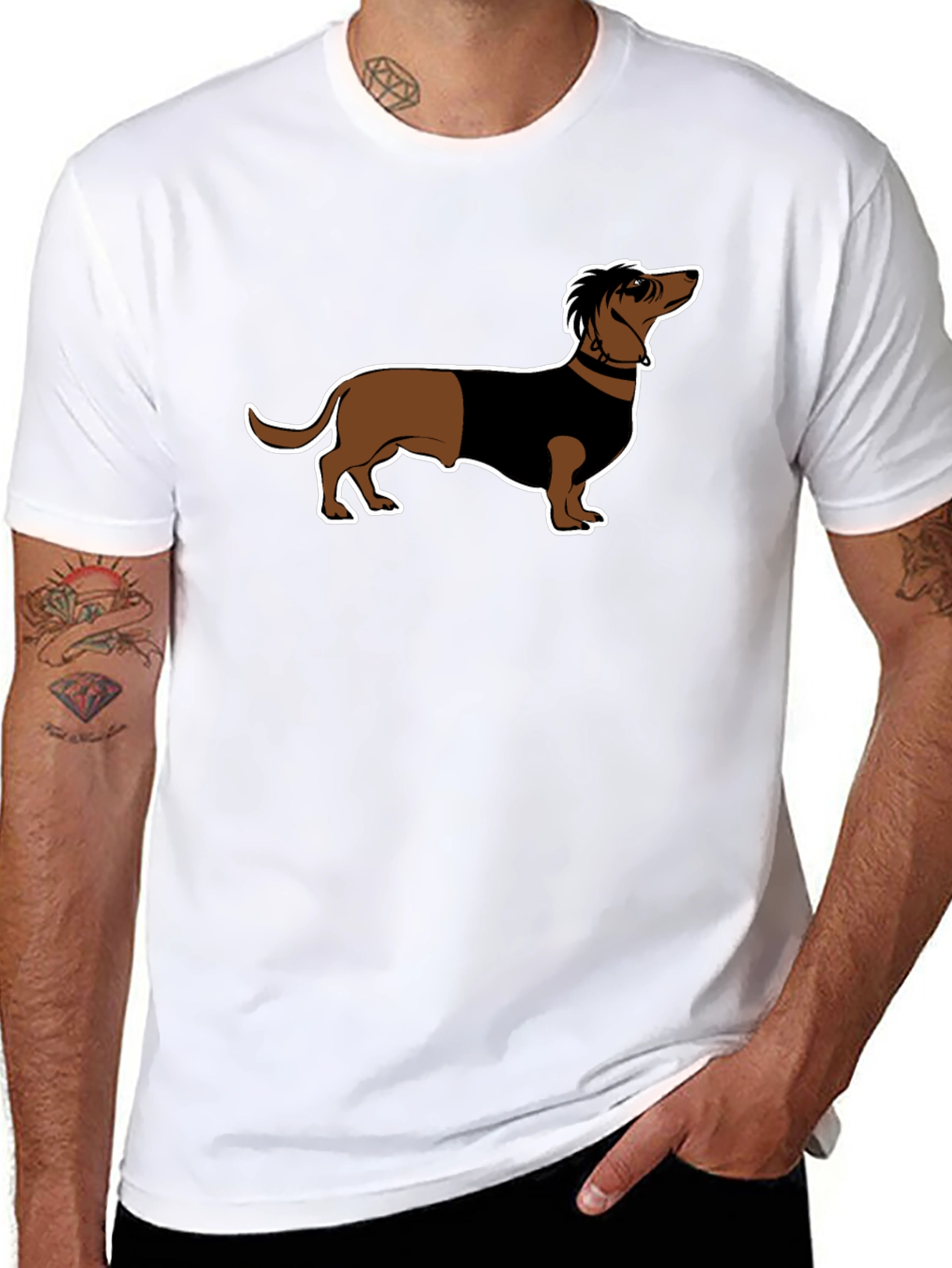 Dachshund Graphic T-Shirt - Cool Dog Design