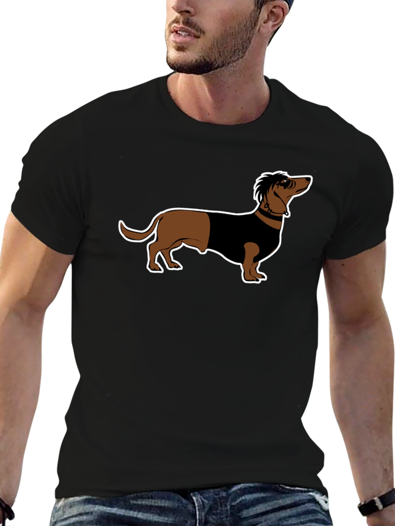 Dachshund Graphic T-Shirt - Cool Dog Design