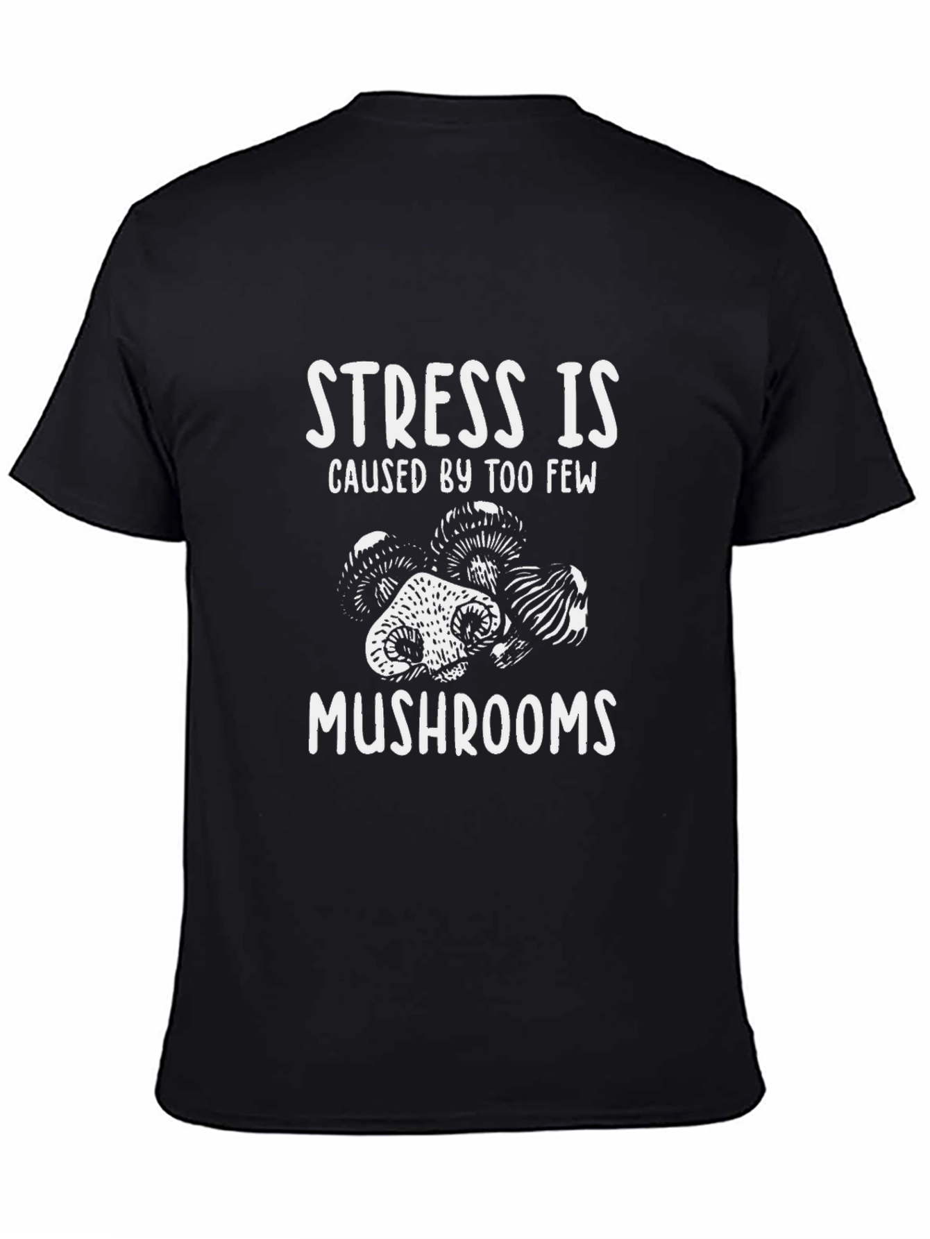 Stress Mushrooms Graphic Tee | Soft Cotton Blend T-Shirt