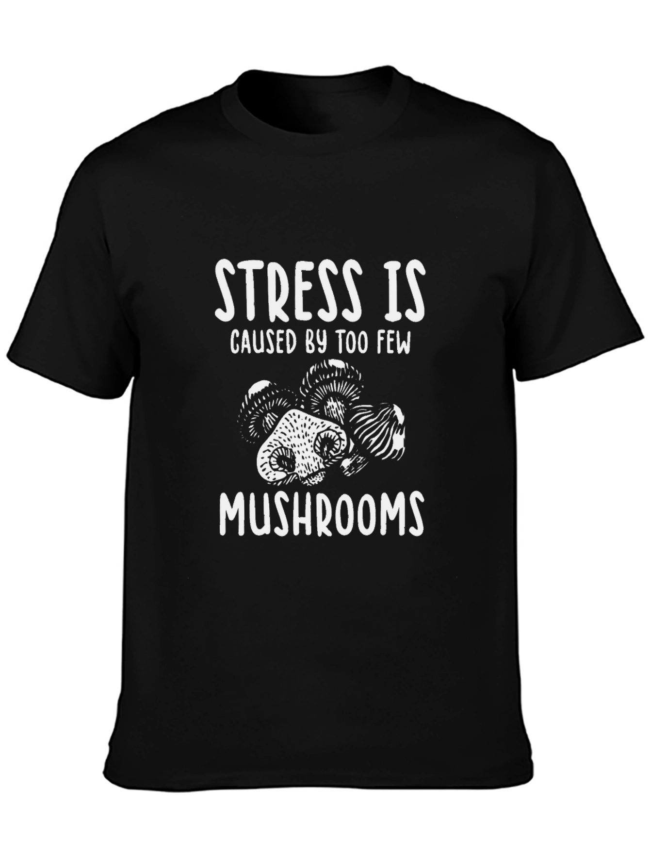 Stress Mushrooms Graphic Tee | Soft Cotton Blend T-Shirt