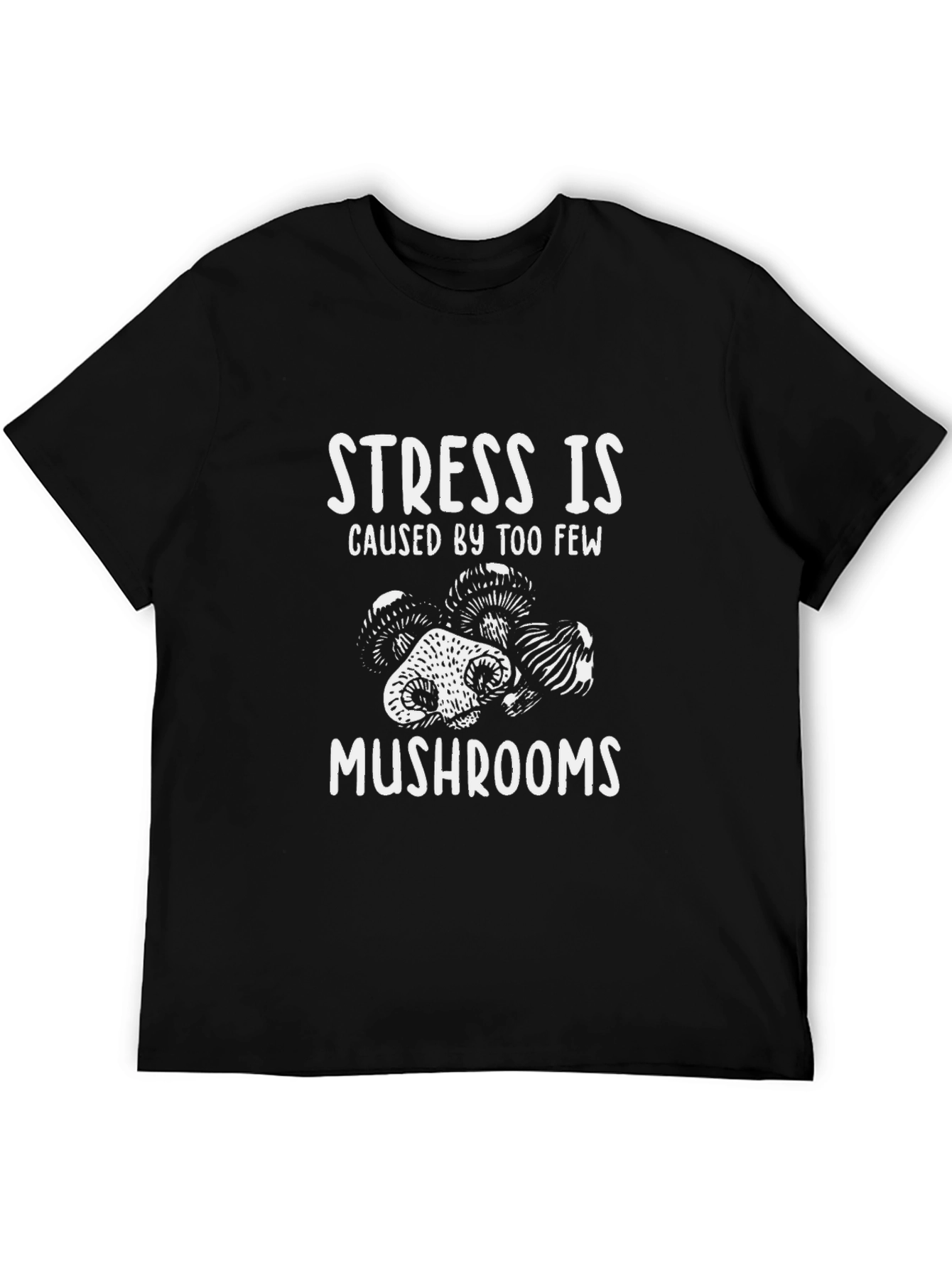 Stress Mushrooms Graphic Tee | Soft Cotton Blend T-Shirt